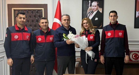 112 Acil Çağrı Merkezi yöneticilerinden ziyaret haber fotoğrafı