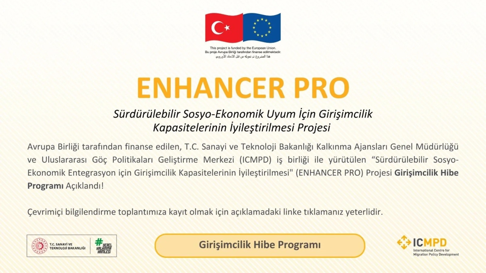 ENHANCER PRO Girişimcilik Hibe Programı Başvuruya Açıldı