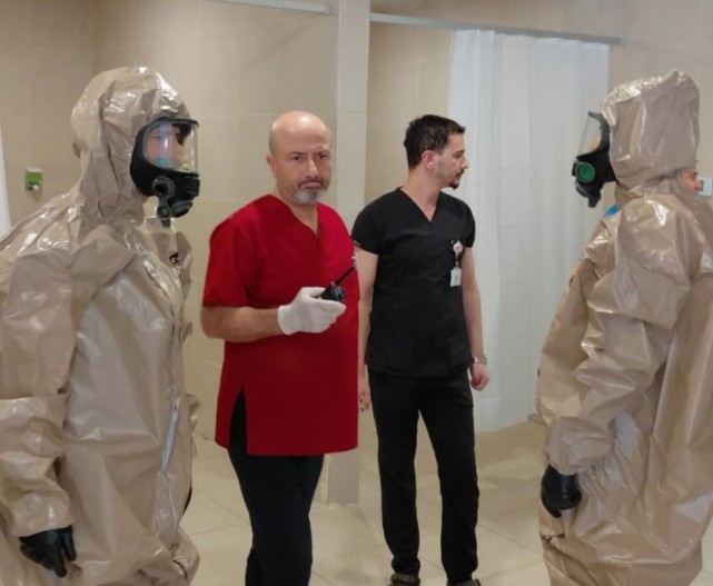 Hatay Eğitim ve Araştırma Hastanesi’nde KBRN Tatbikatı