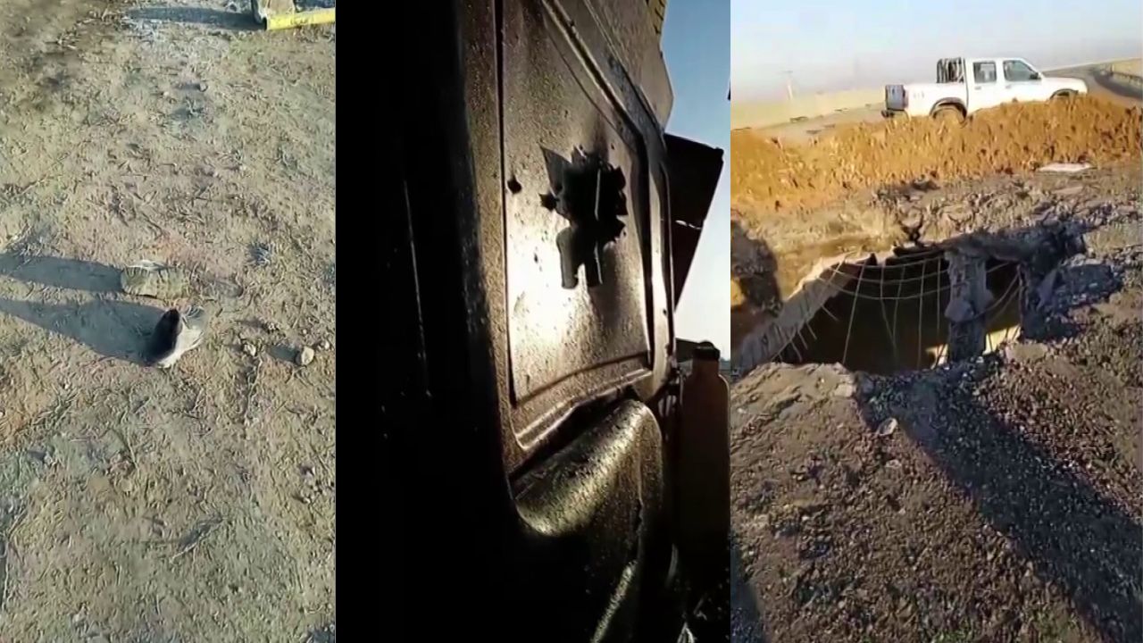 İran’da Füze Şarapneli İsabet Eden Tırın Görüntüleri Ortaya Çıktı