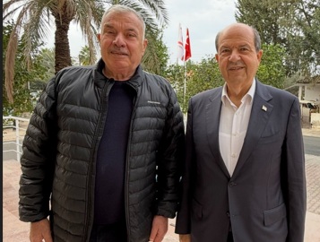 İzzettin Yılmaz’dan KKTC’nin 5. Cumhurbaşkanı Ersin Tatar’a Ziyaret haber fotoğrafı