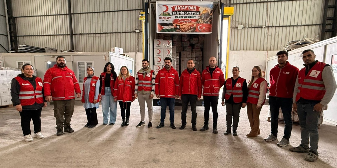 Türk Kızılay Hatay'dan Gazze'ye Gıda Ve Hijyen Desteği