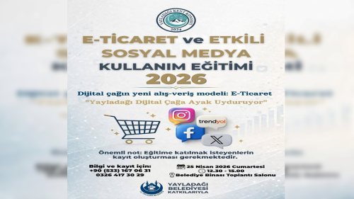 Yayladağı’nda E-Ticaret ve Sosyal Medya Eğitimi Başlıyor